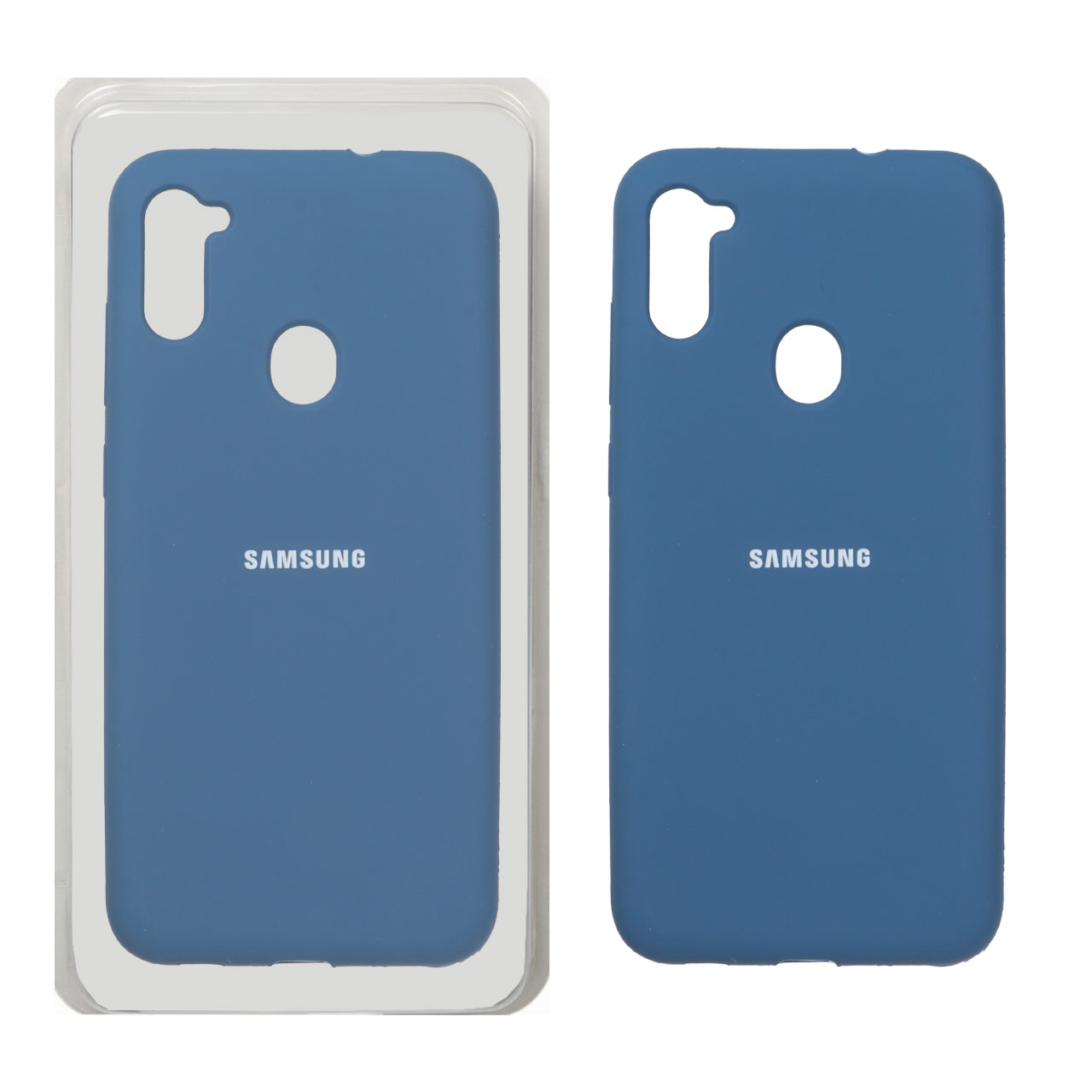 قاب سیلیکونی پاک کنی اورجینال Samsung Galaxy A11 / M11 - آبی تیره (پک اصلی)